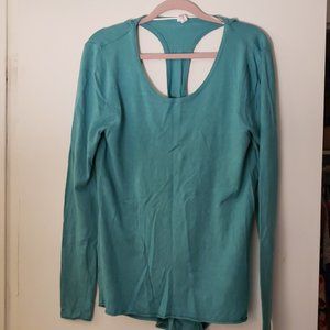 Blue Long Sleeve with Back Cut-Out- Size XL